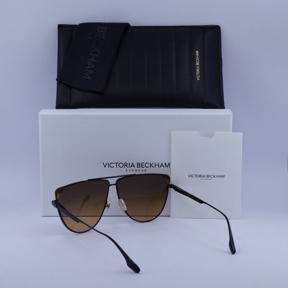 Victoria Beckham VB239S 215 Aviator Sunglasses – Dark Brown/Brown - Picture 7 of 11